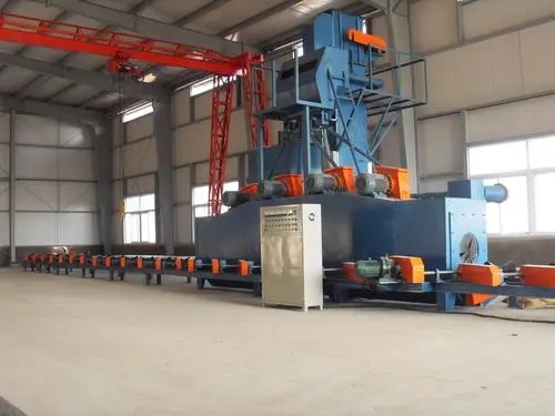 管道外壁自動(dòng)通過式噴砂機(jī)提升管道外壁質(zhì)量